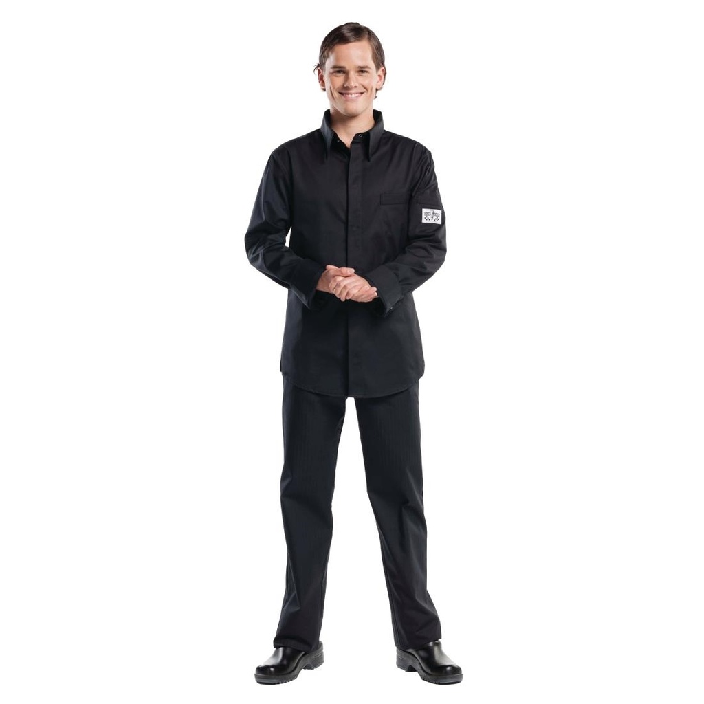 Chemise de cuisinier Chaud Devant noire 3XL
