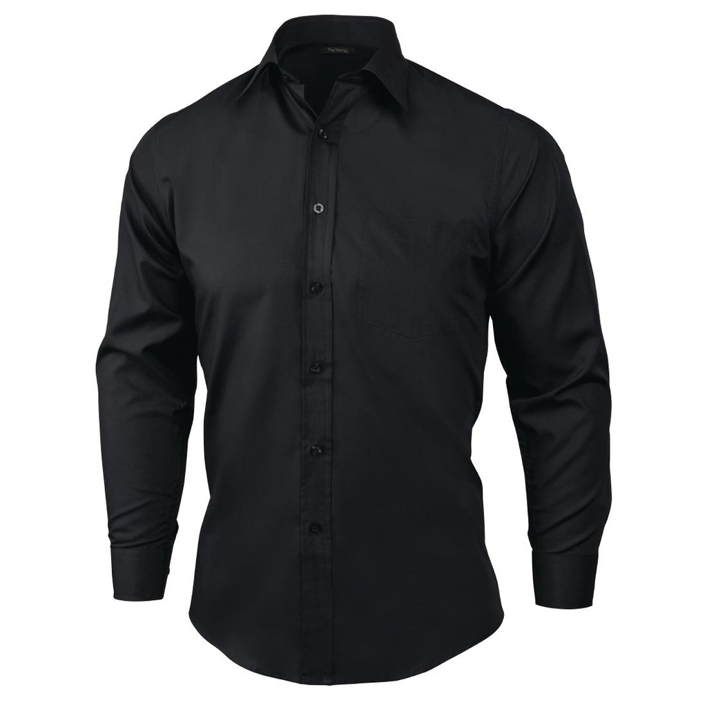 Chemise habillée mixte Uniform Works noire L