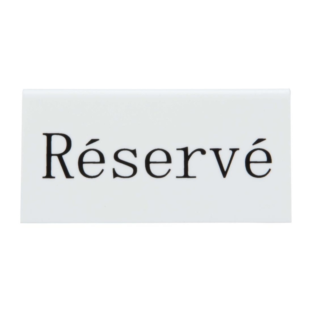 Chevalets table réservée Securit "Réservé" (lot de 5)