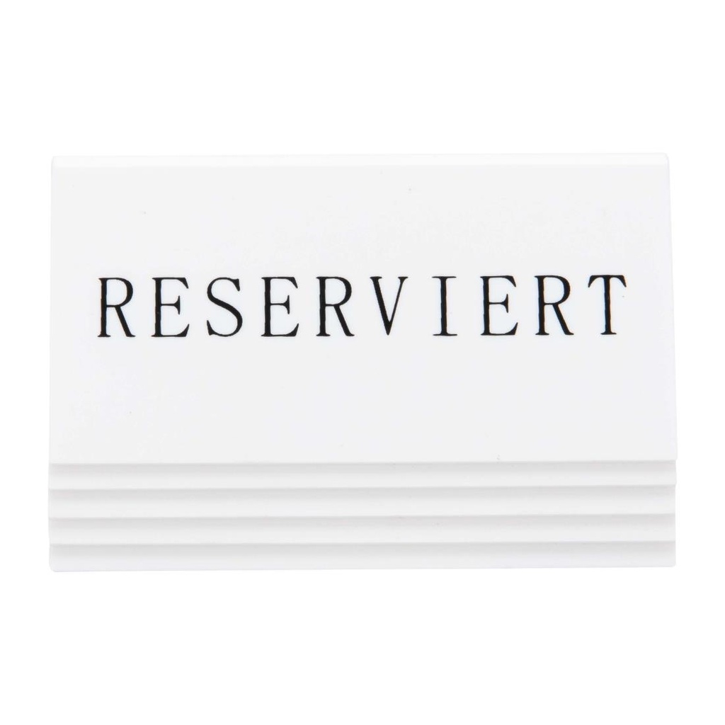 Chevalets table réservée Securit "Reserviert" (lot de 5)