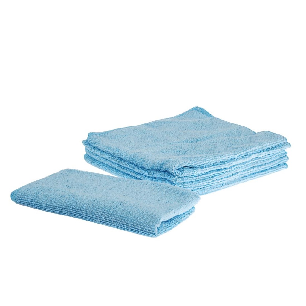 Chiffons microfibres Jantex bleus (Lot de 5)