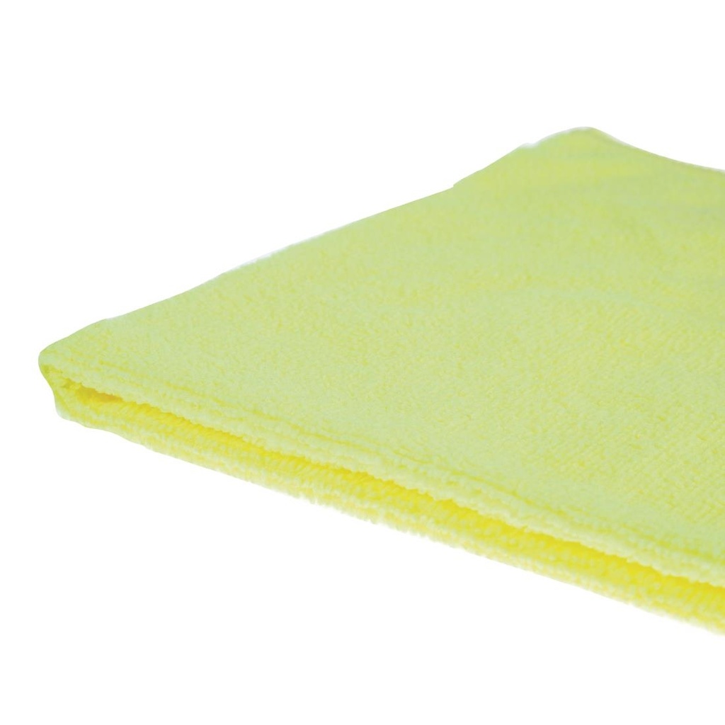 Chiffons microfibres Jantex jaunes (Lot de 5)