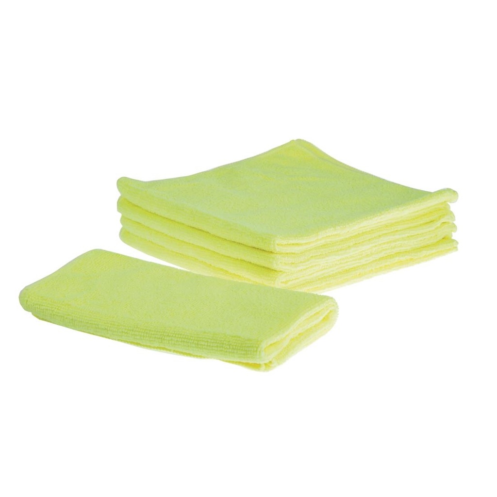 Chiffons microfibres Jantex jaunes (Lot de 5)