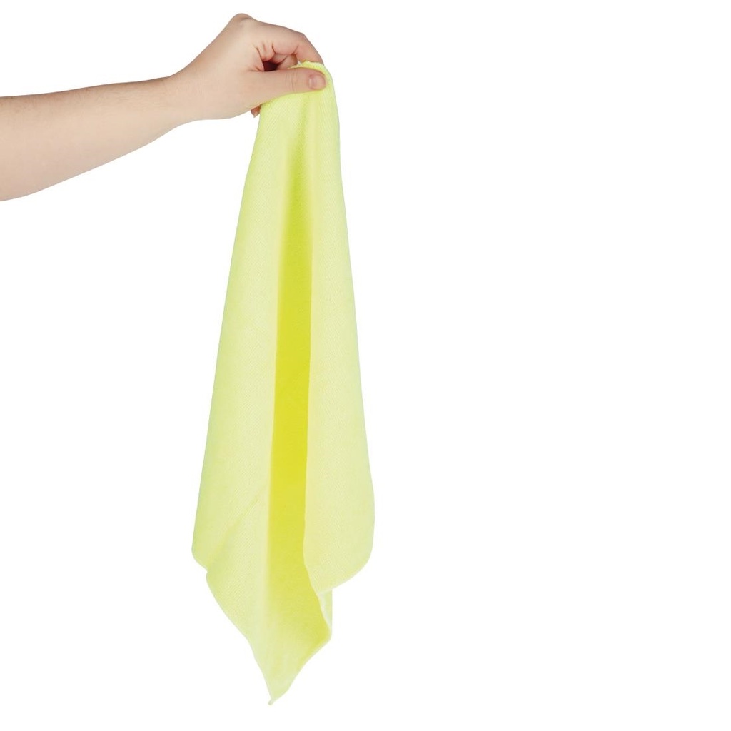 Chiffons microfibres Jantex jaunes (Lot de 5)