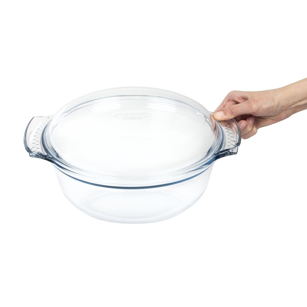 Cocotte ronde en verre Pyrex 3,75L