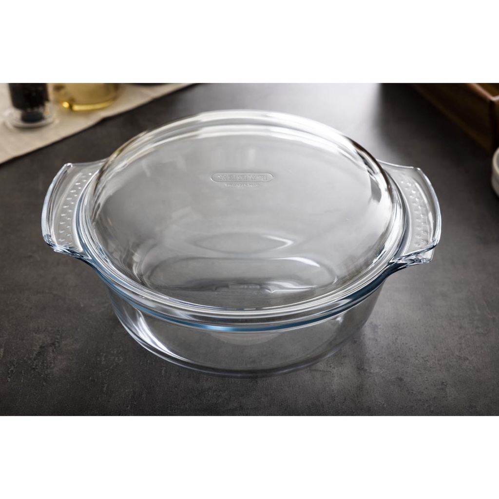 Cocotte ronde en verre Pyrex 3,75L