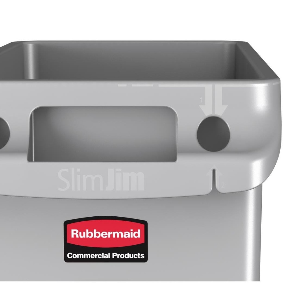 Collecteur Slim Jim Rubbermaid 60L