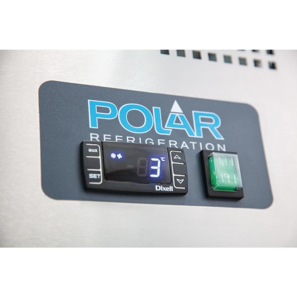 Comptoir de préparation réfrigéré GN avec pare-haleine Polar Série U 2 portes