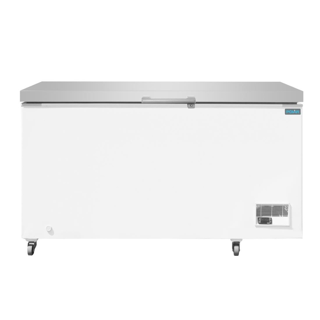 Congélateur coffre avec couvercle inox Polar Série G 378L