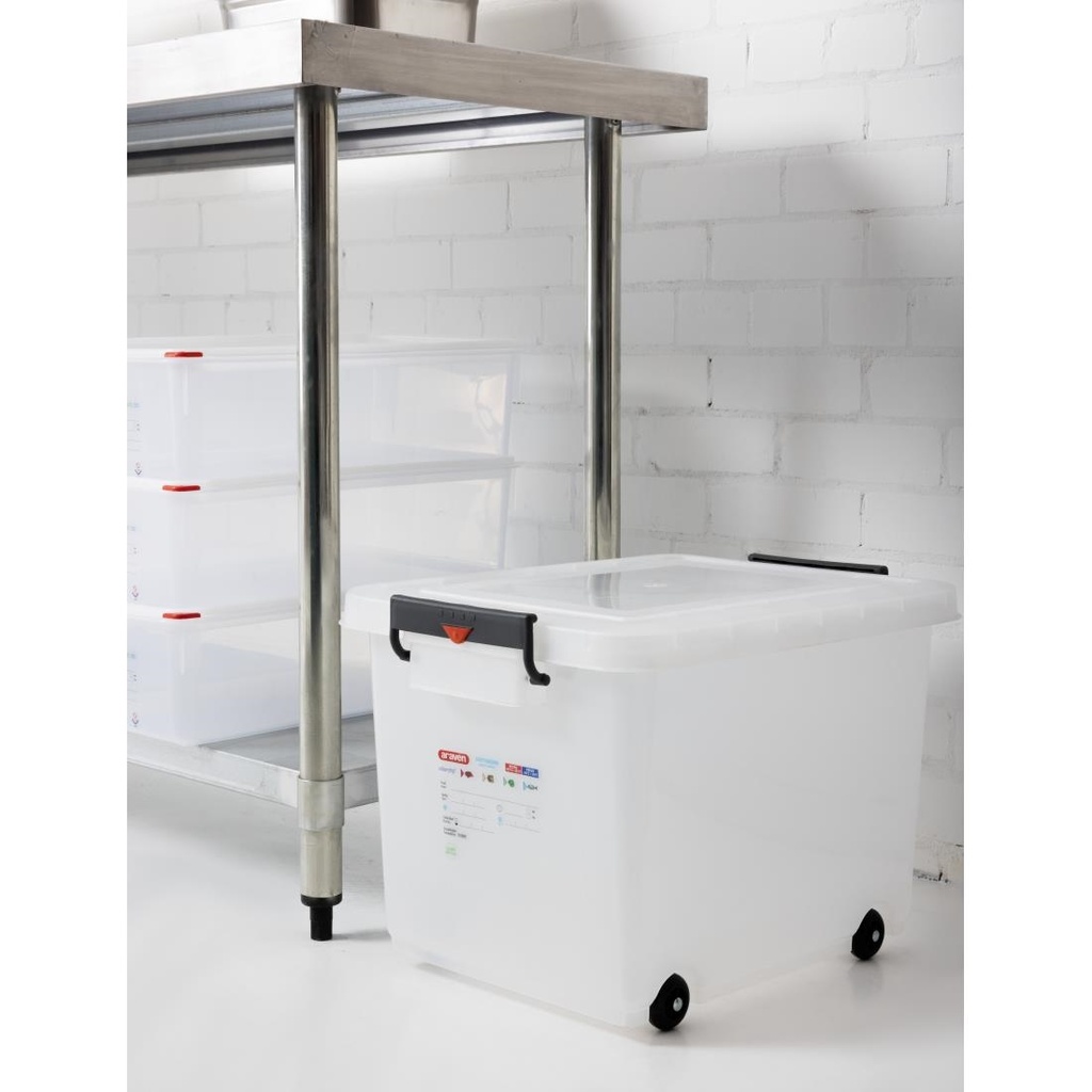 Conteneur alimentaire mobile avec couvercle Araven 50L