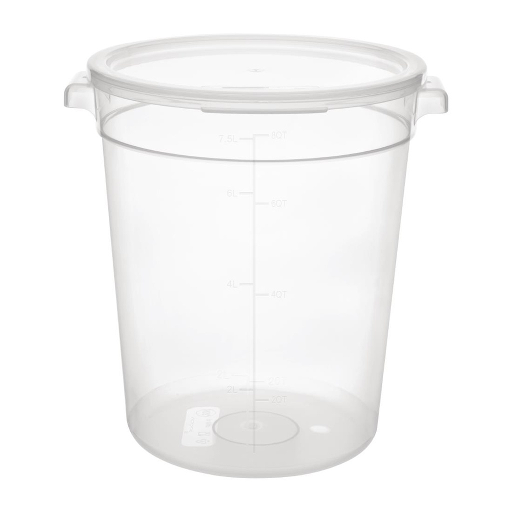 Conteneur alimentaire rond en polypropylène Vogue 7,5L