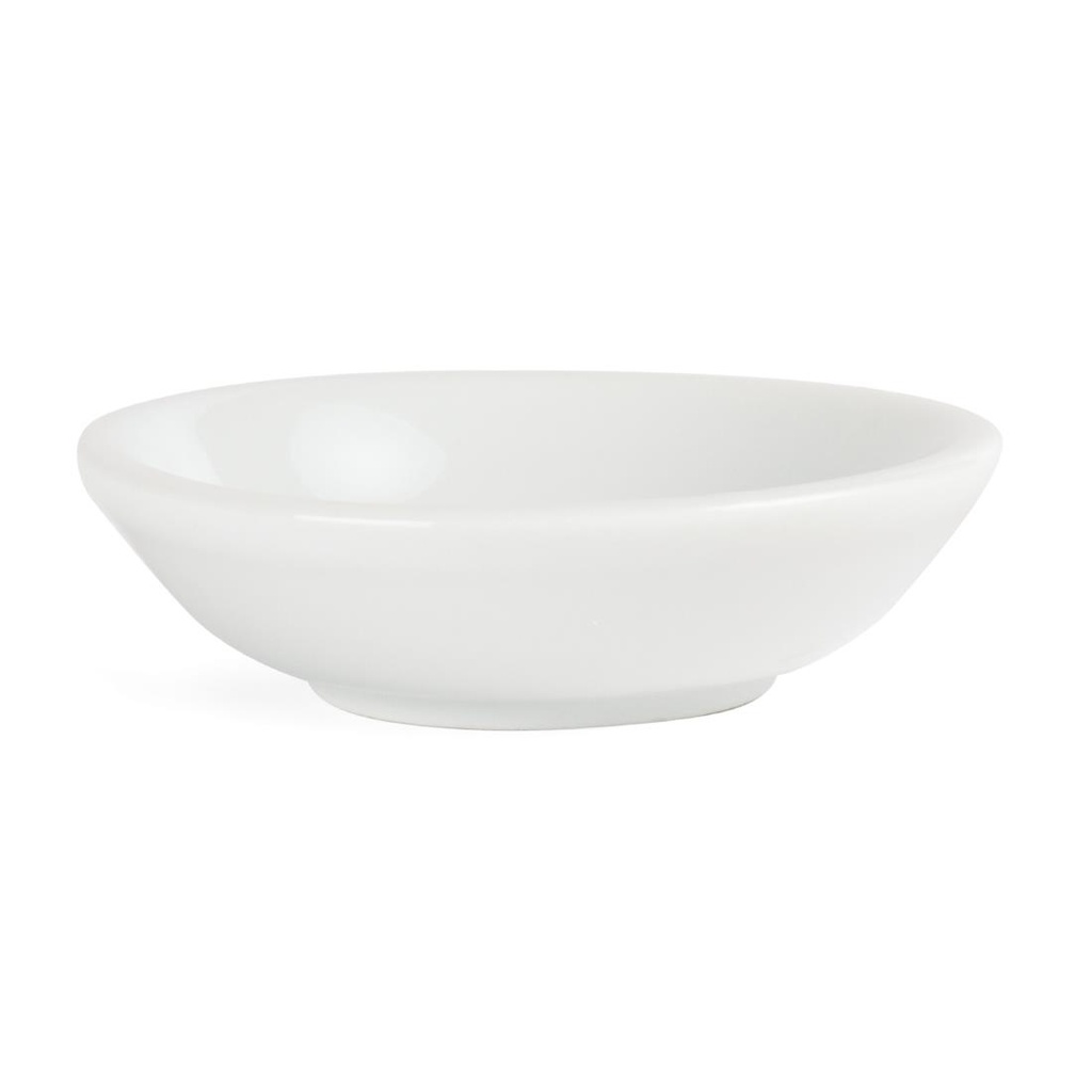 Coupelles à sauce soja Olympia Whiteware 70mm (Lot de 12)