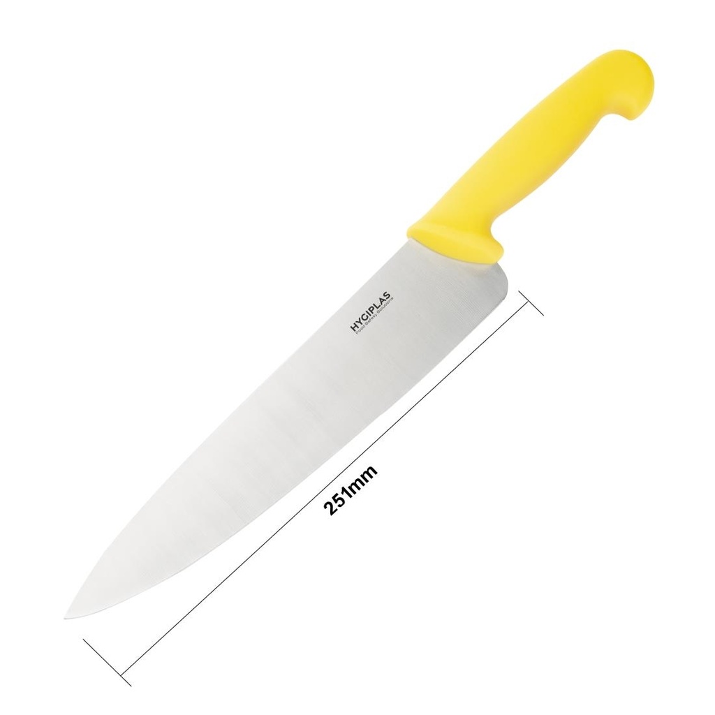 Couteau de cuisinier Hygiplas jaune 255mm