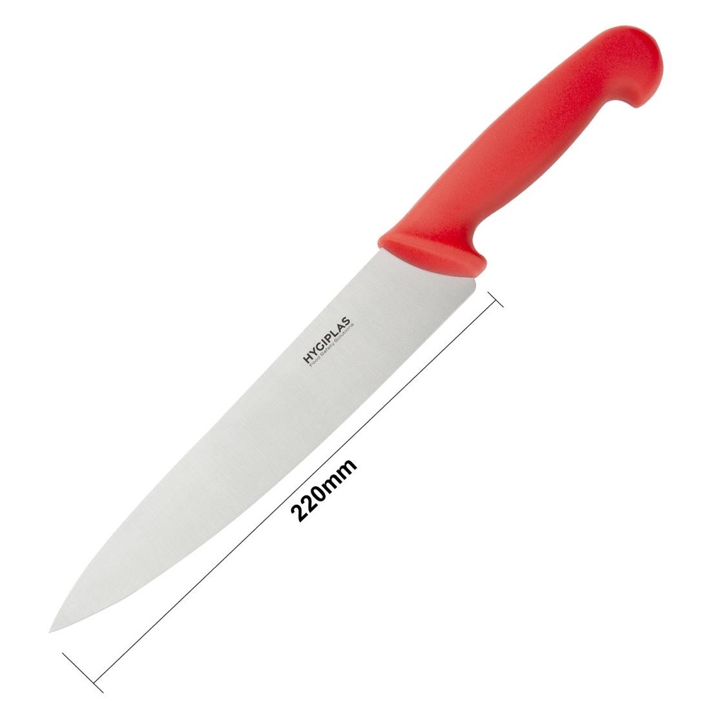 Couteau de cuisinier Hygiplas rouge 215mm