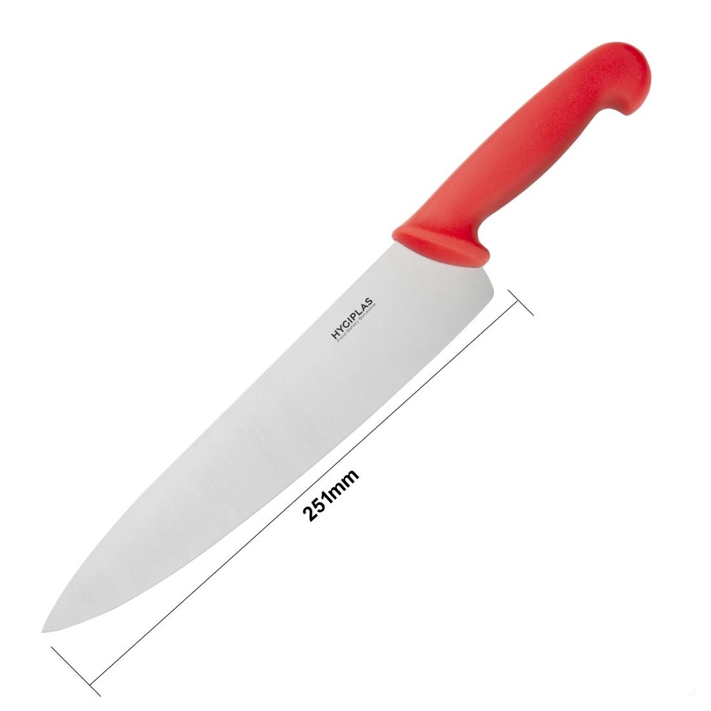 Couteau de cuisinier Hygiplas rouge 255mm