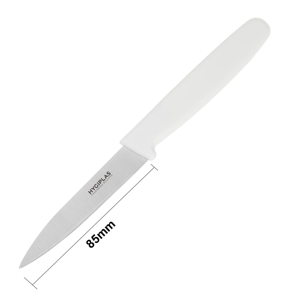 Couteau d'office Hygiplas blanc 7,5 cm