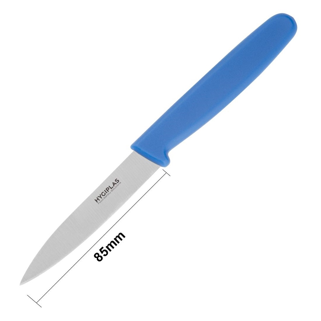 Couteau d'office Hygiplas bleu 7,5 cm