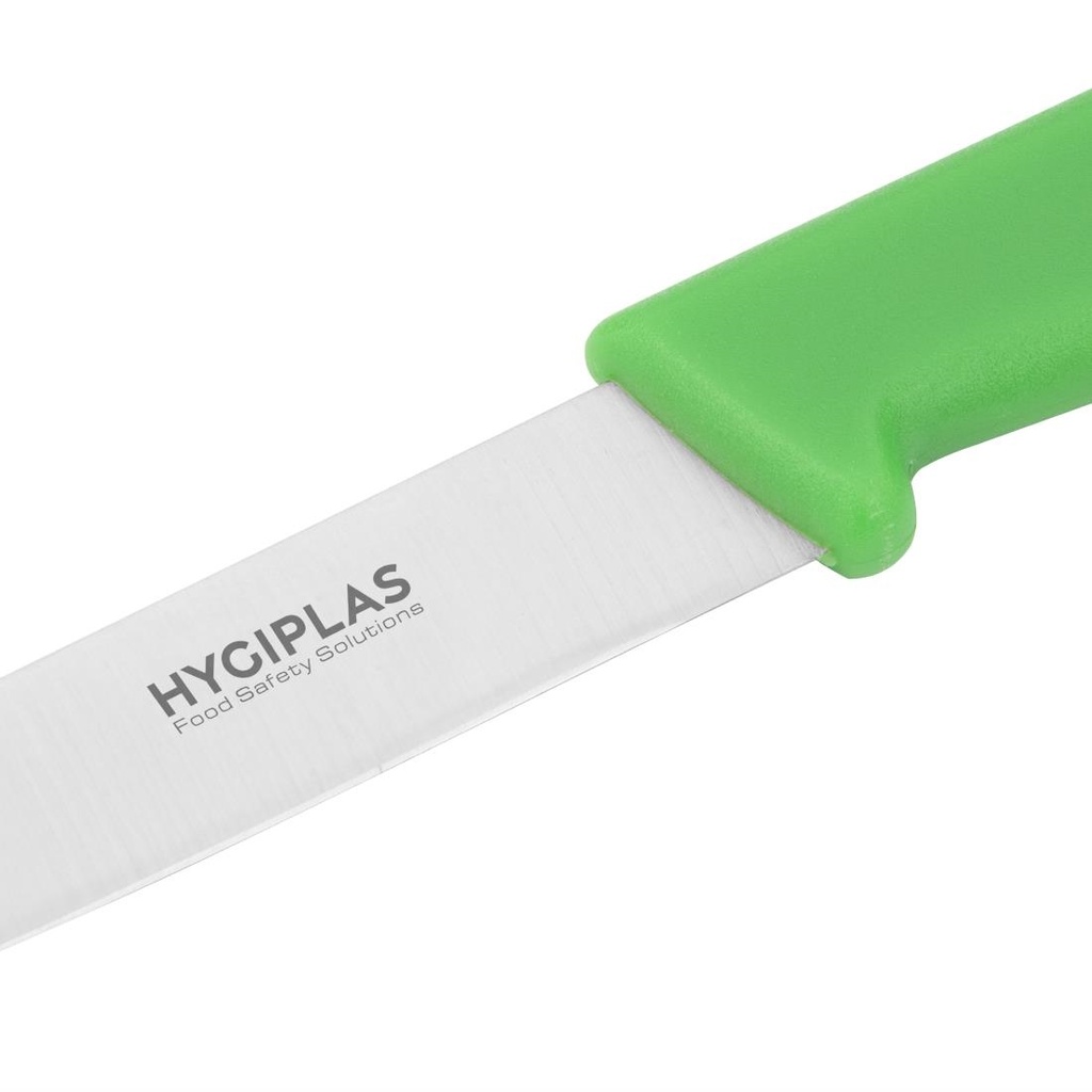 Couteau d office Hygiplas vert 7,5 cm