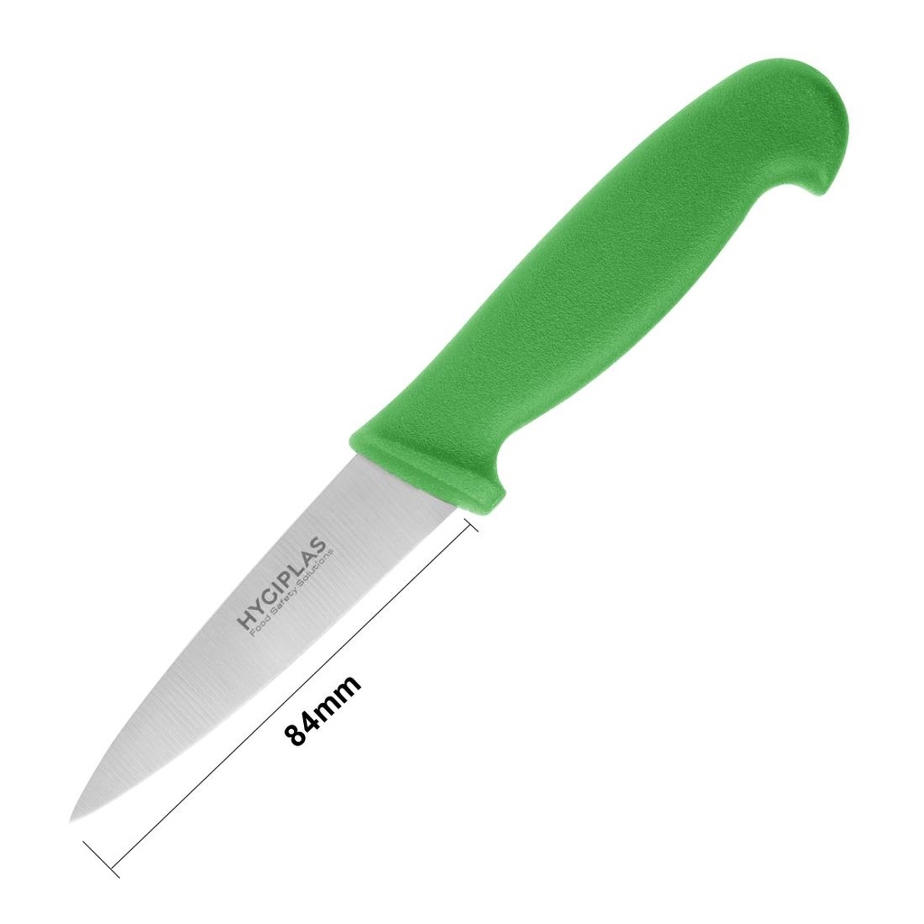 Couteau d'office Hygiplas vert 90mm