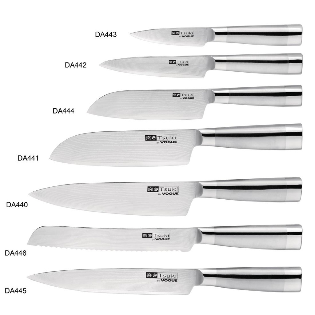 Couteau japonais Santoku Series 8 Vogue Tsuki 17,5cm