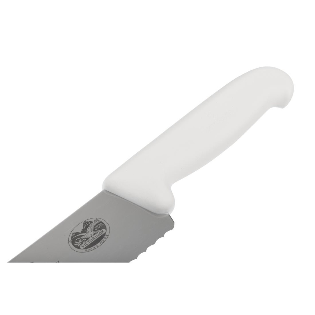 Couteau pâtissier lame dentée Victorinox blanc 26cm