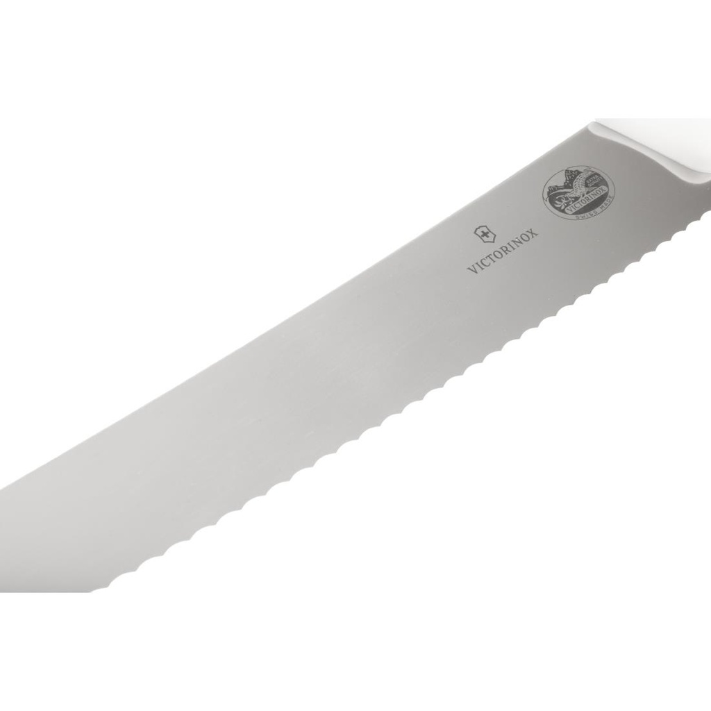 Couteau pâtissier lame dentée Victorinox blanc 26cm