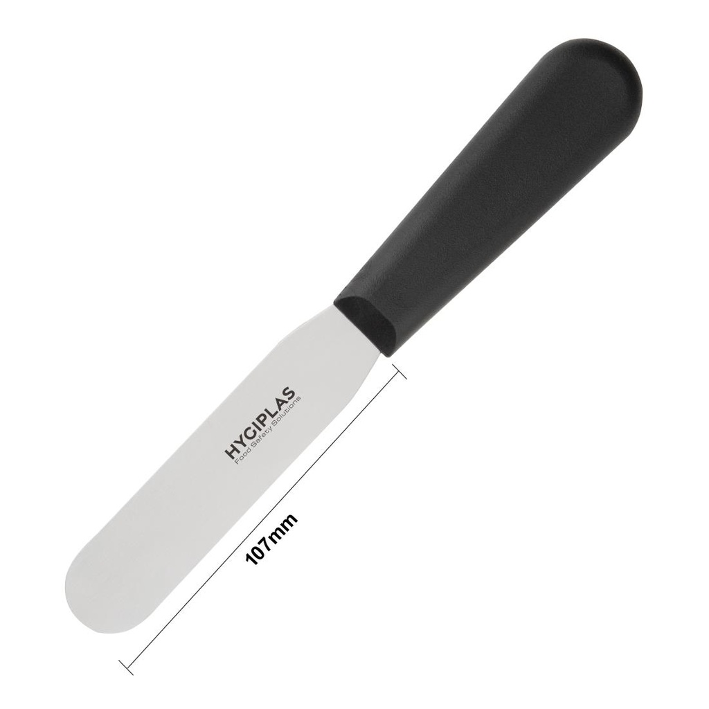 Couteau spatule à lame droite Hygiplas noir 100mm