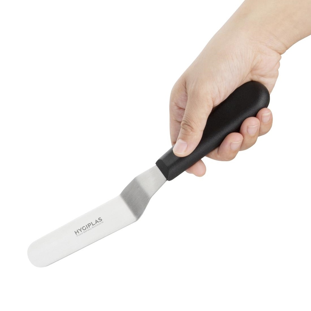 Couteau spatule coudé Hygiplas noir 100mm