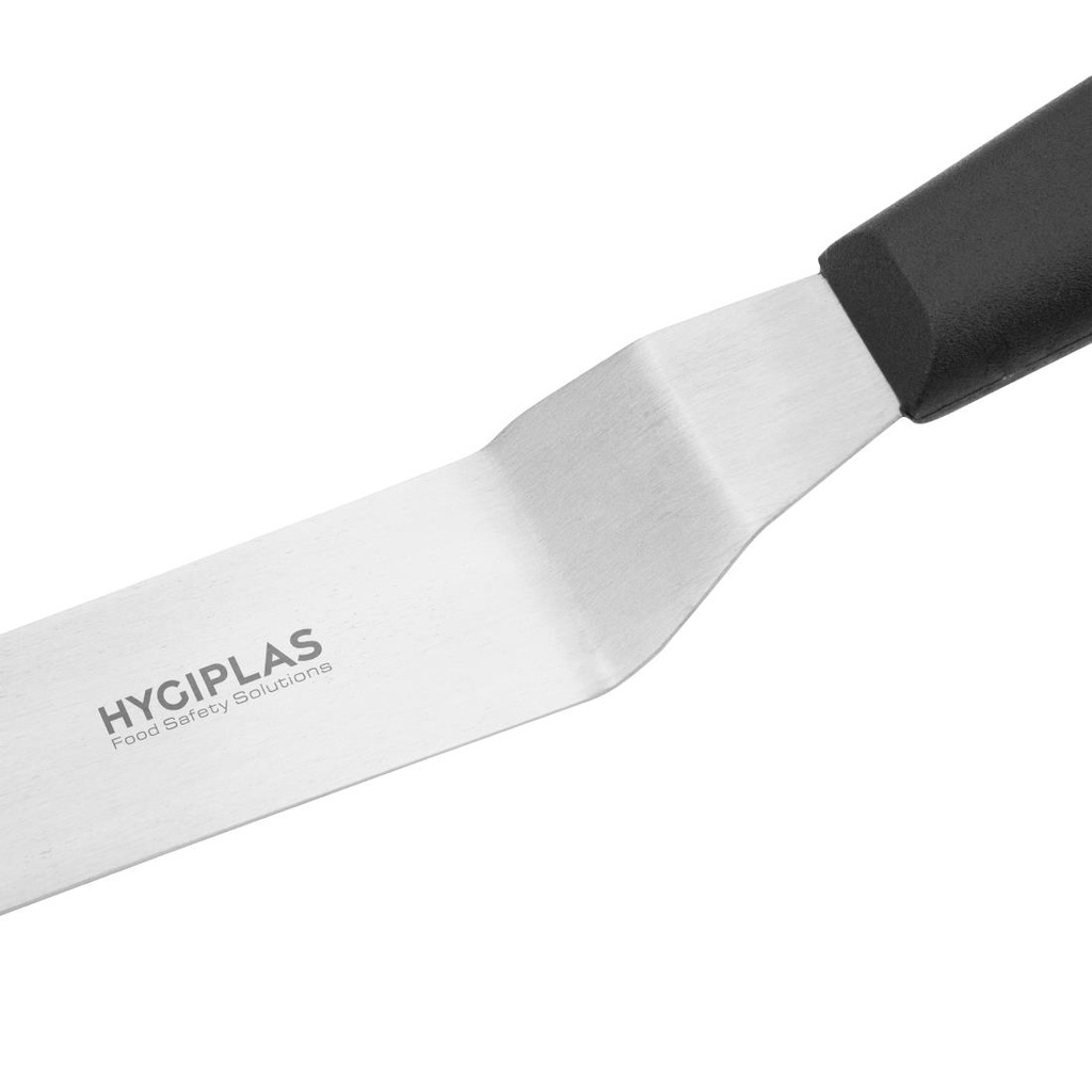 Couteau spatule coudé Hygiplas noir 100mm