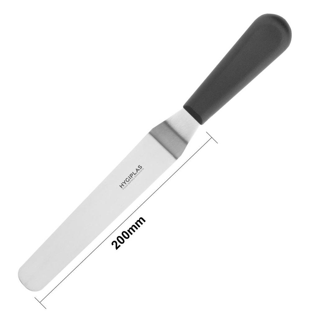 Couteau spatule coudé Hygiplas noir 100mm