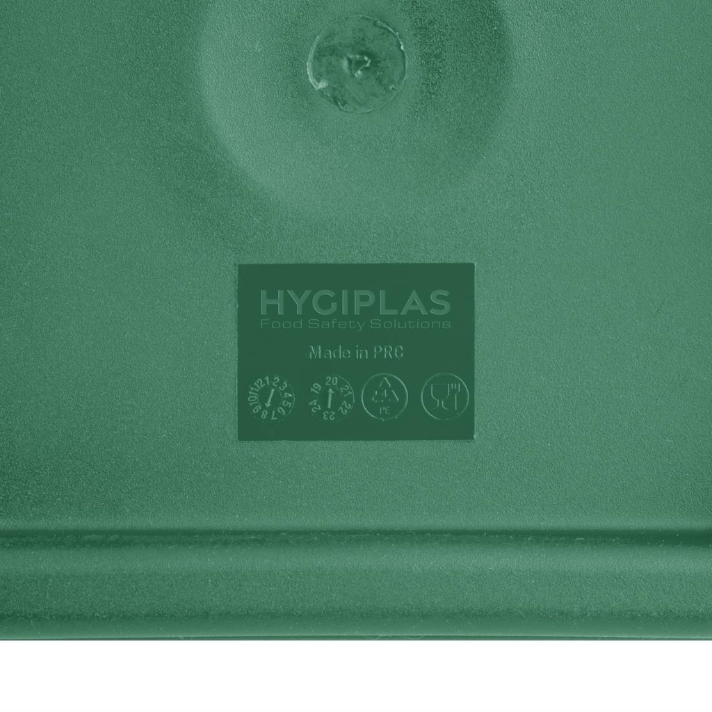 Couvercle carré vert grand Hygiplas