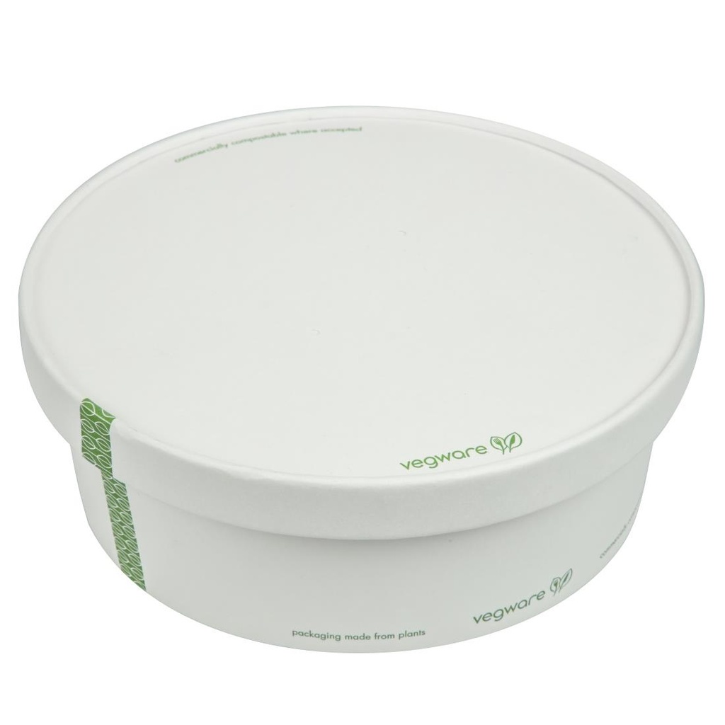 Couvercles à trous en carton doublé PLA série 185 Vegware (lot de 300)