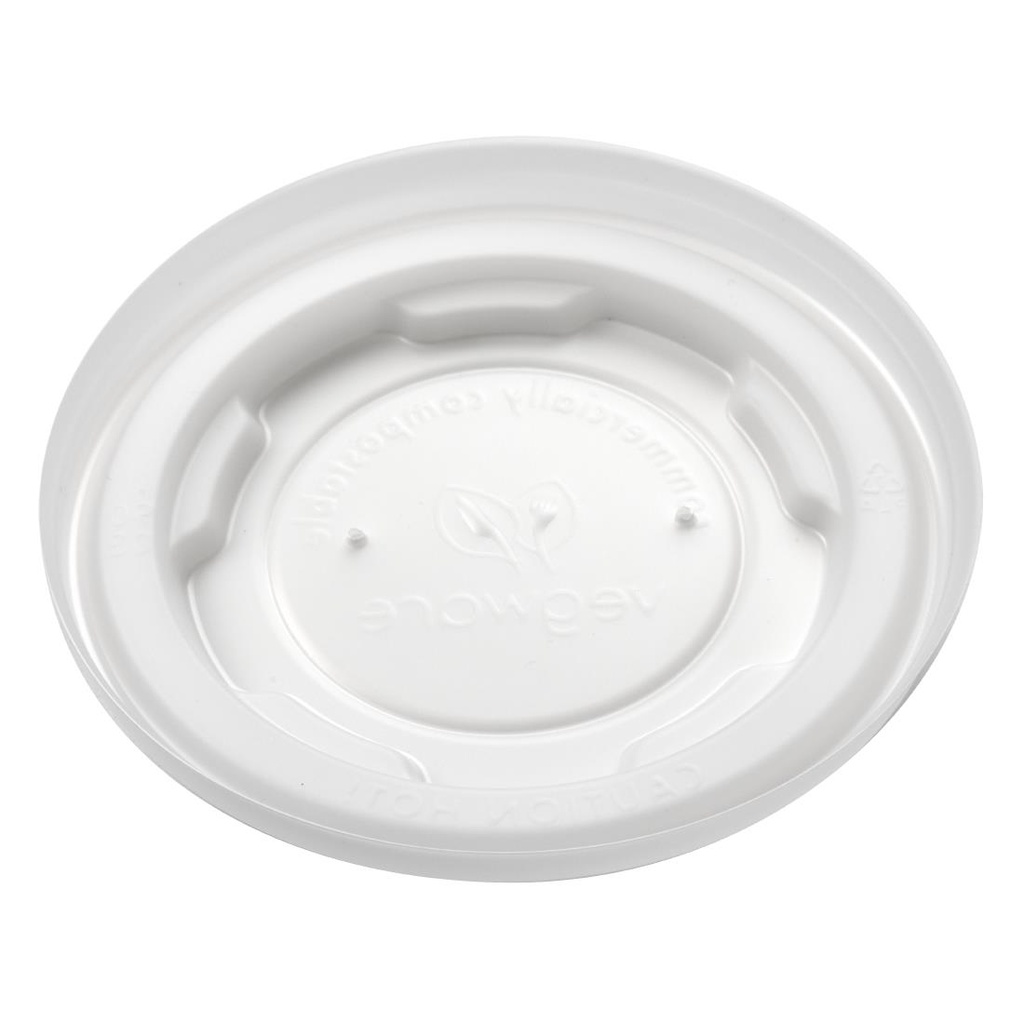 Couvercles plats compostables Vegware 230 ml (x1000)