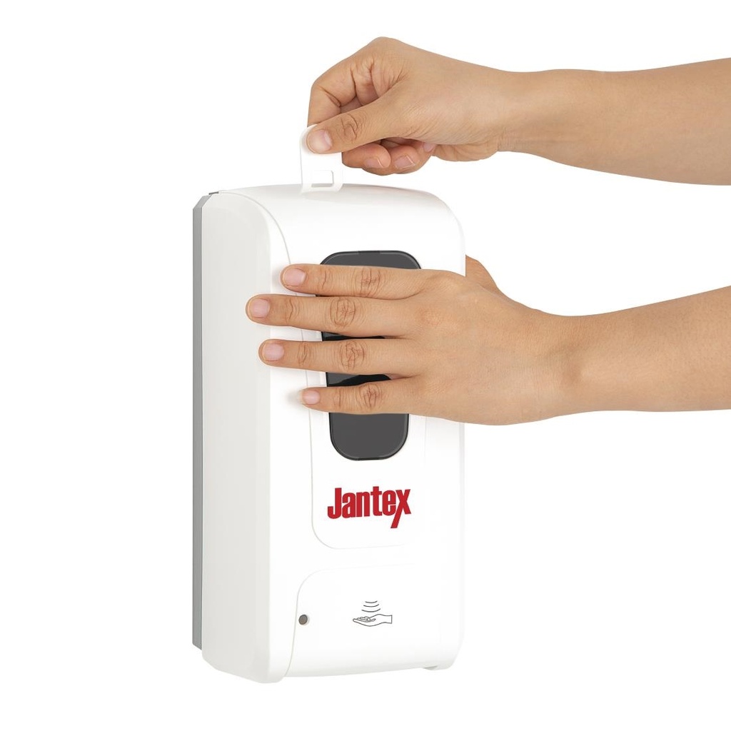 Distributeur automatique spray de savon et désinfectant pour les mains Jantex 1L