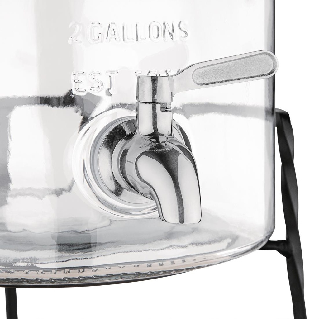 Distributeur d'eau rétro en verre avec socle Olympia 8,5L