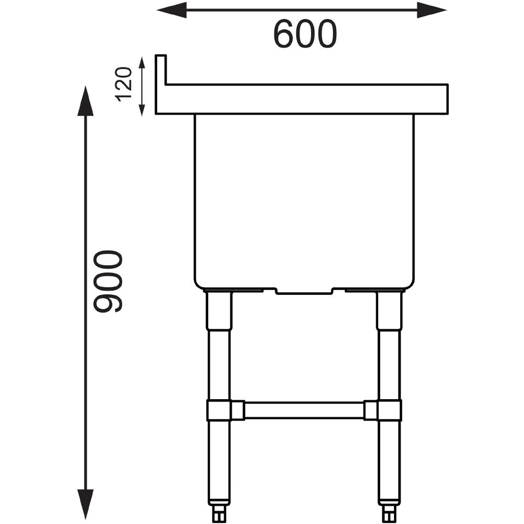 Double évier profond Vogue 1410 x 600mm