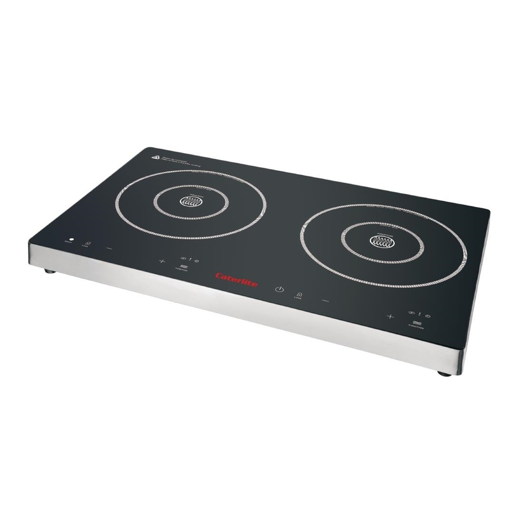 Double plaque de cuisson induction à commande tactile Caterlite 3 kW