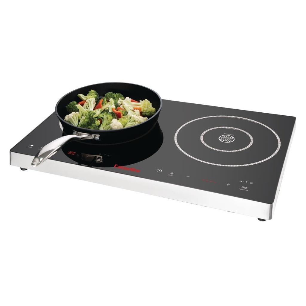 Double plaque de cuisson induction à commande tactile Caterlite 3 kW