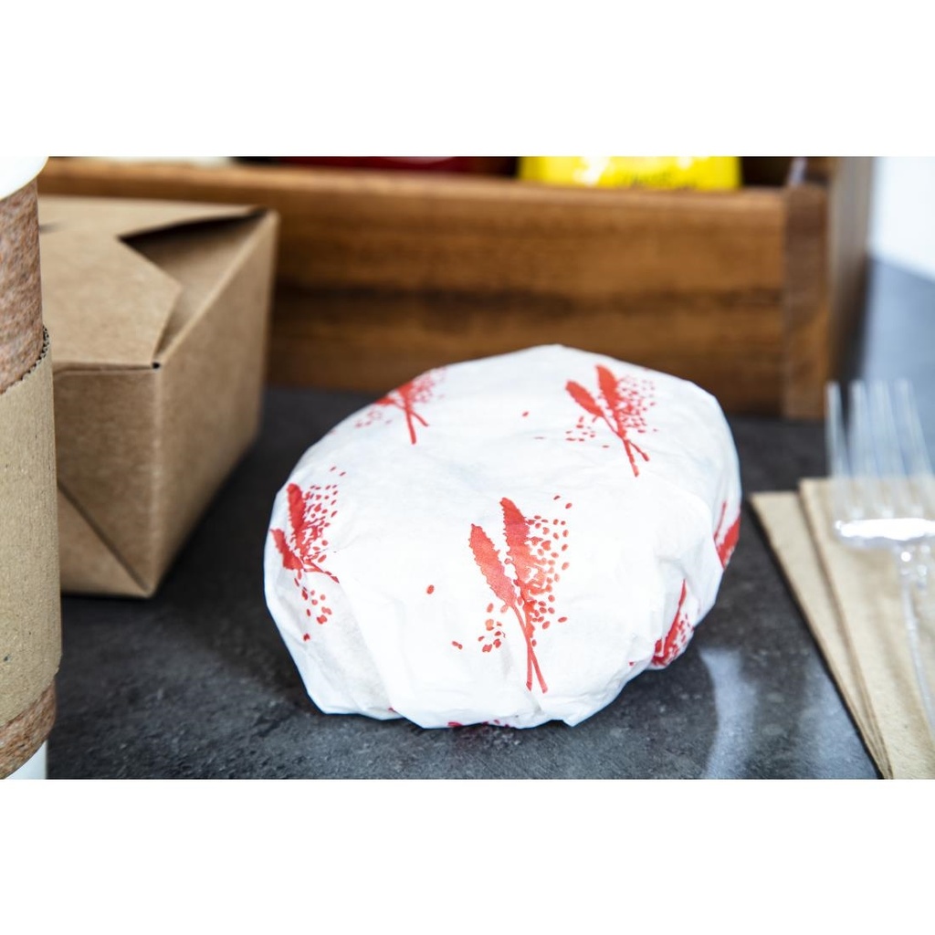 Emballages burgers rouges (Lot de 1000)