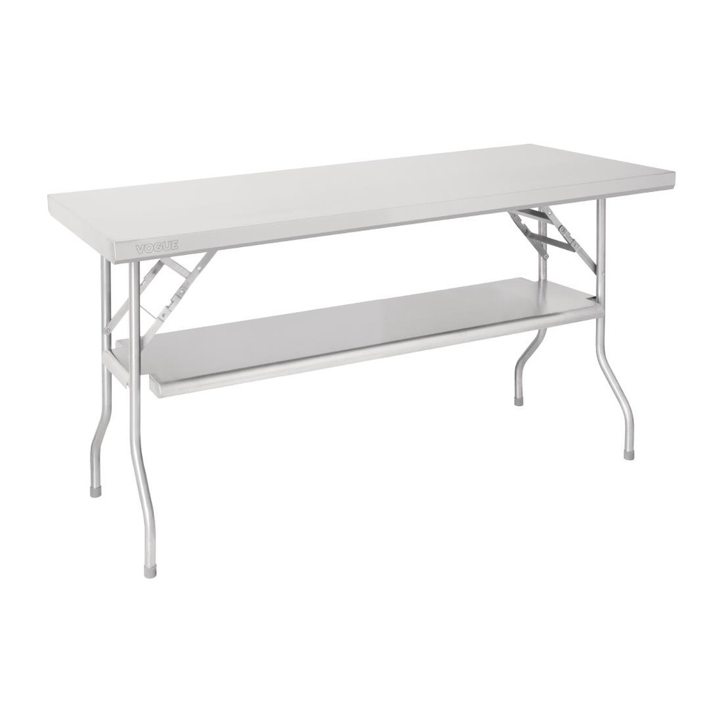 Etagère inférieure pour table de travail pliante inox Vogue 1220x610x780mm