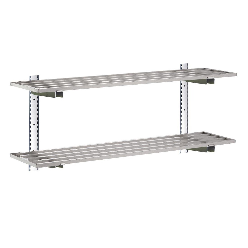 Etagère murale ajourée inox Gastro M 20x1500x400mm