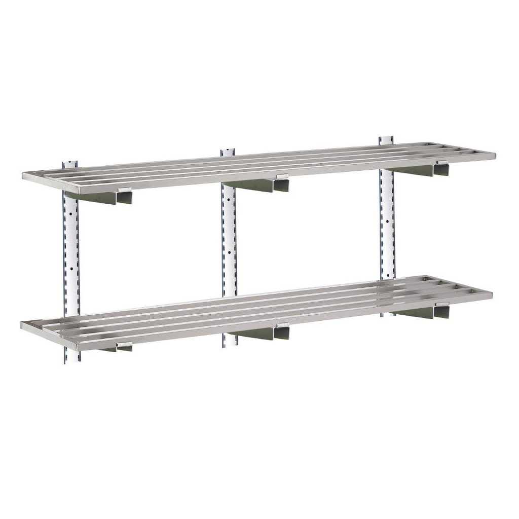 Etagère murale ajourée inox Gastro M 20x1500x400mm