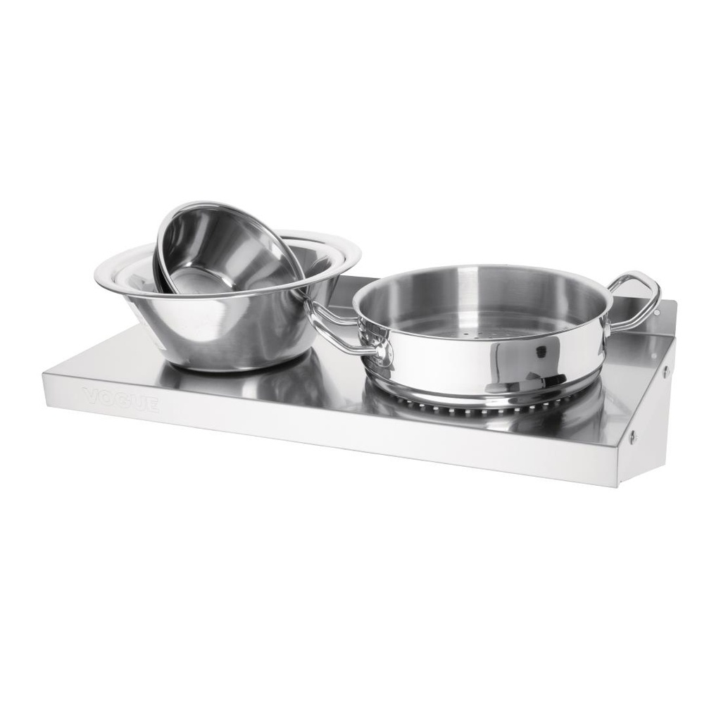 Etagère murale en acier inoxydable Vogue 600mm