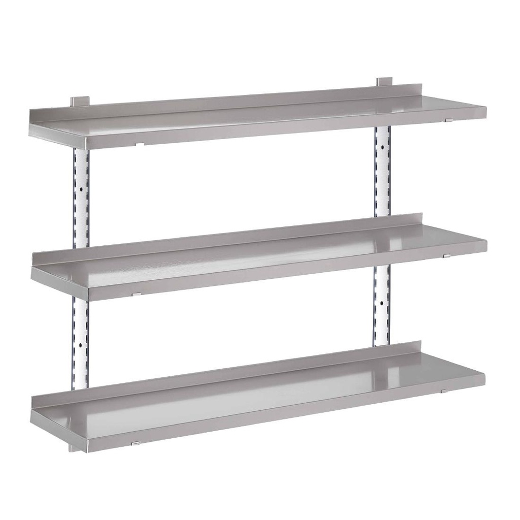 Etagère murale inox sans supports Gastro M 1000 x 400mm