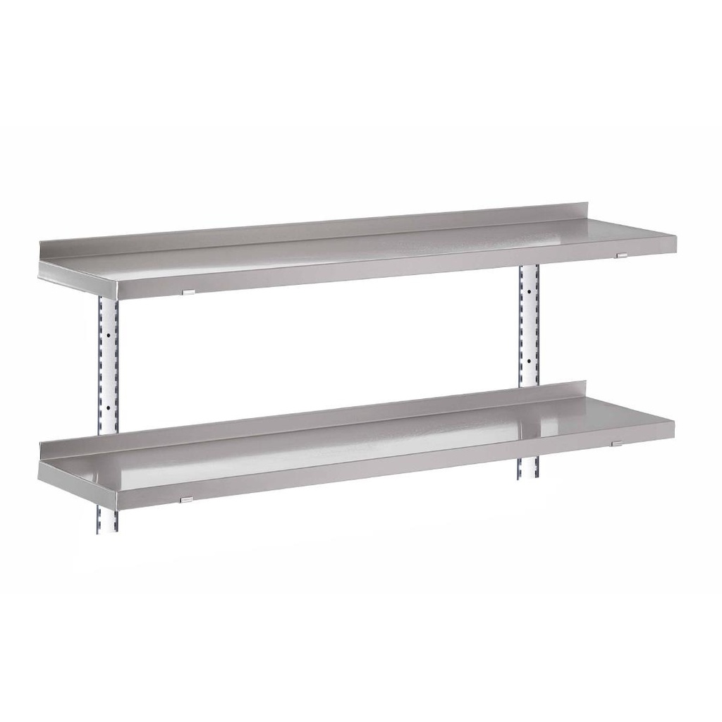 Etagère murale inox sans supports Gastro M 1000 x 400mm