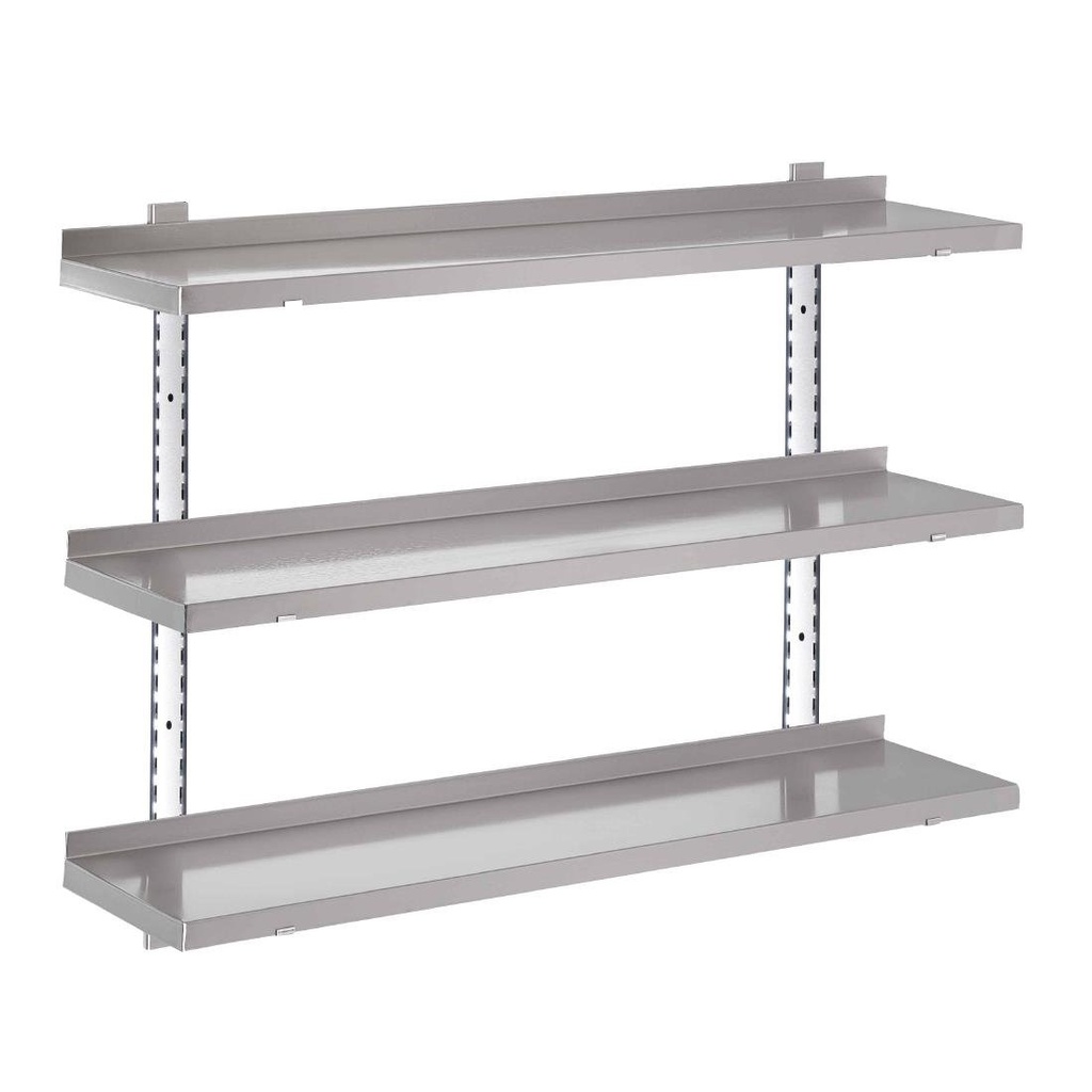 Etagère murale inox sans supports Gastro M 1200 x 400mm