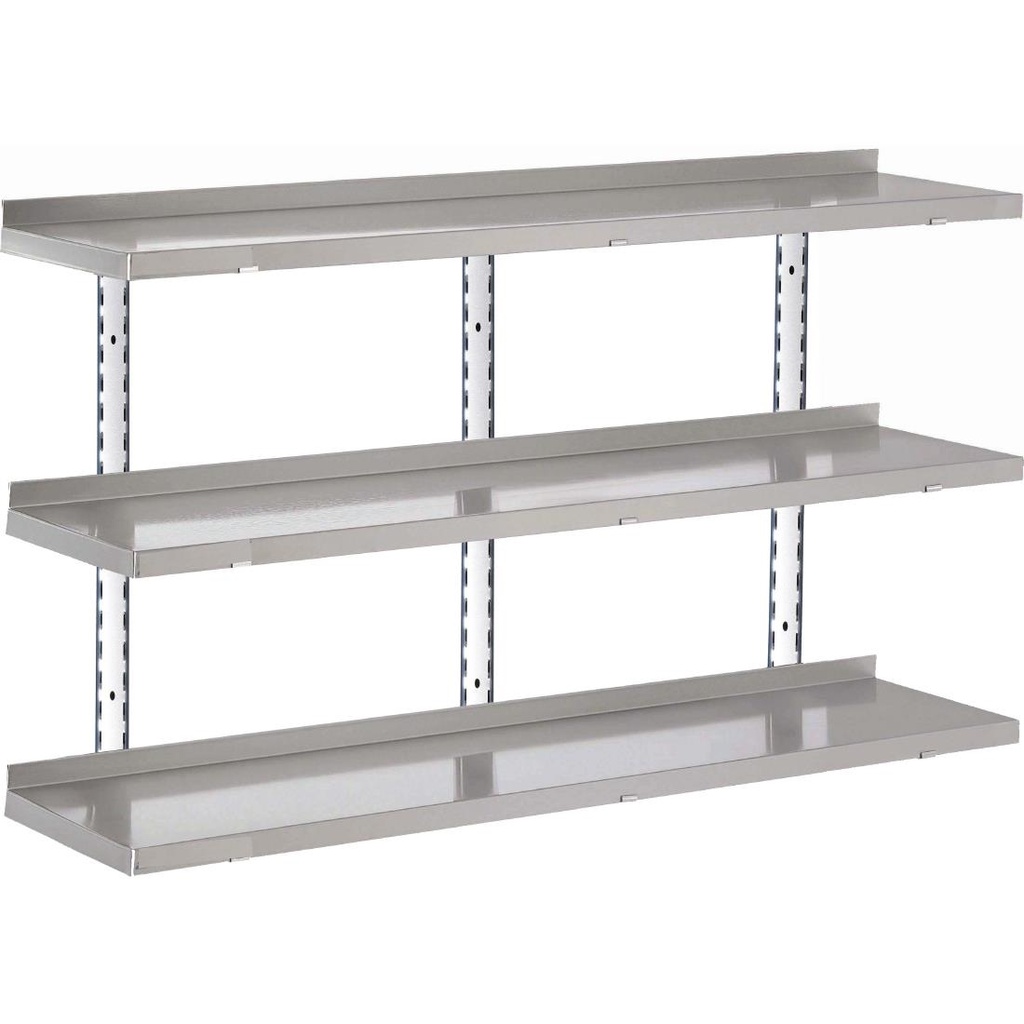 Etagère murale inox sans supports Gastro M 1400 x 400mm