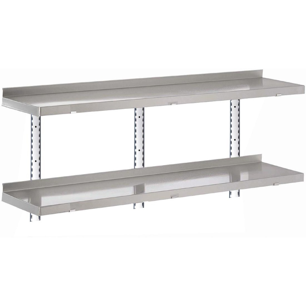 Etagère murale inox sans supports Gastro M 1400 x 400mm