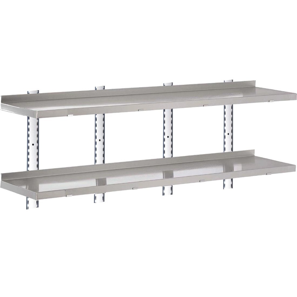 Etagère murale inox sans supports Gastro M 1800 x 400mm