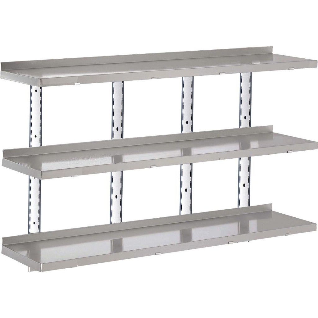 Etagère murale inox sans supports Gastro M 2000 x 400mm